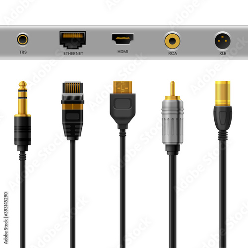 Set of USB charger, phone connector wires
