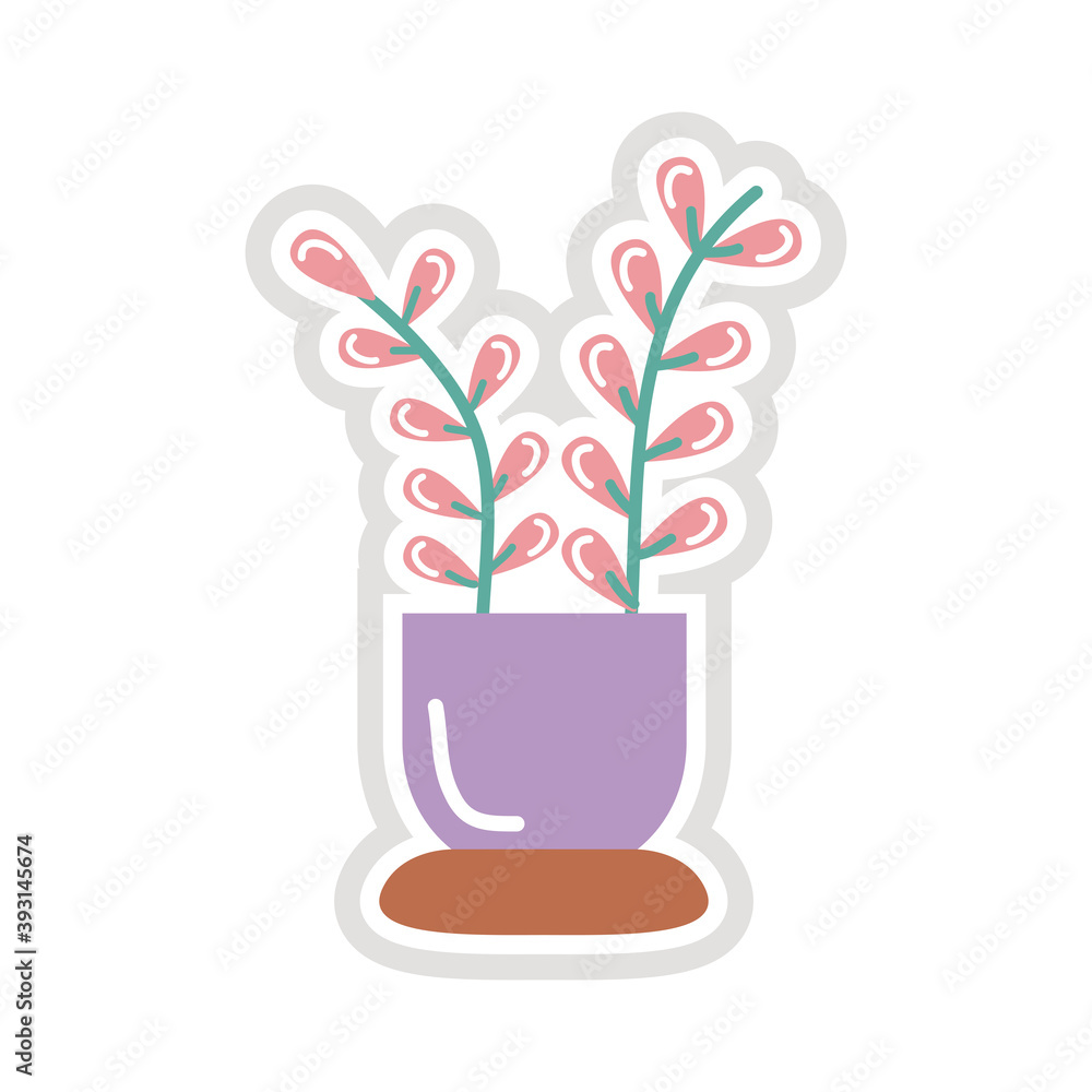 shouseplant sticker flat style icon shouseplant sticker flat style icon