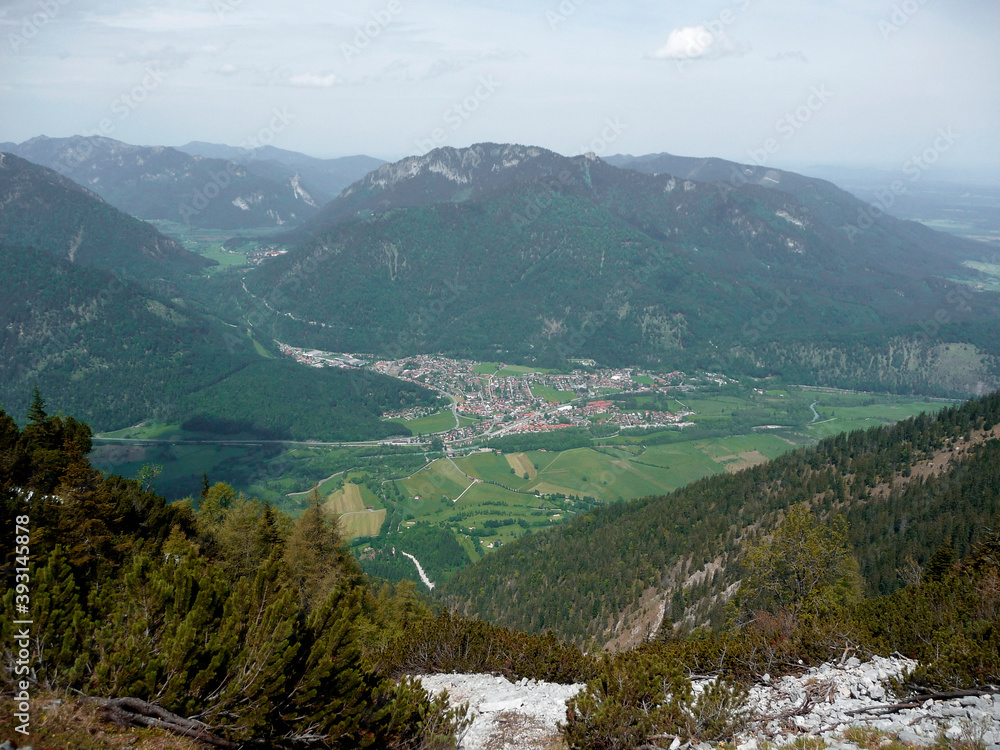 Hiking tour Krottenkopf mountain in Bavarian Alps, Germany