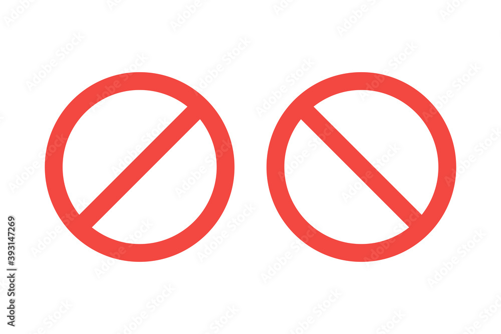 Ban set icon isolated on white background. Vector illustration Ban set icon isolated on white background. Vector illustration