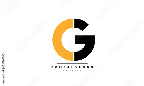 Alphabet letters Initials Monogram logo CG or GC