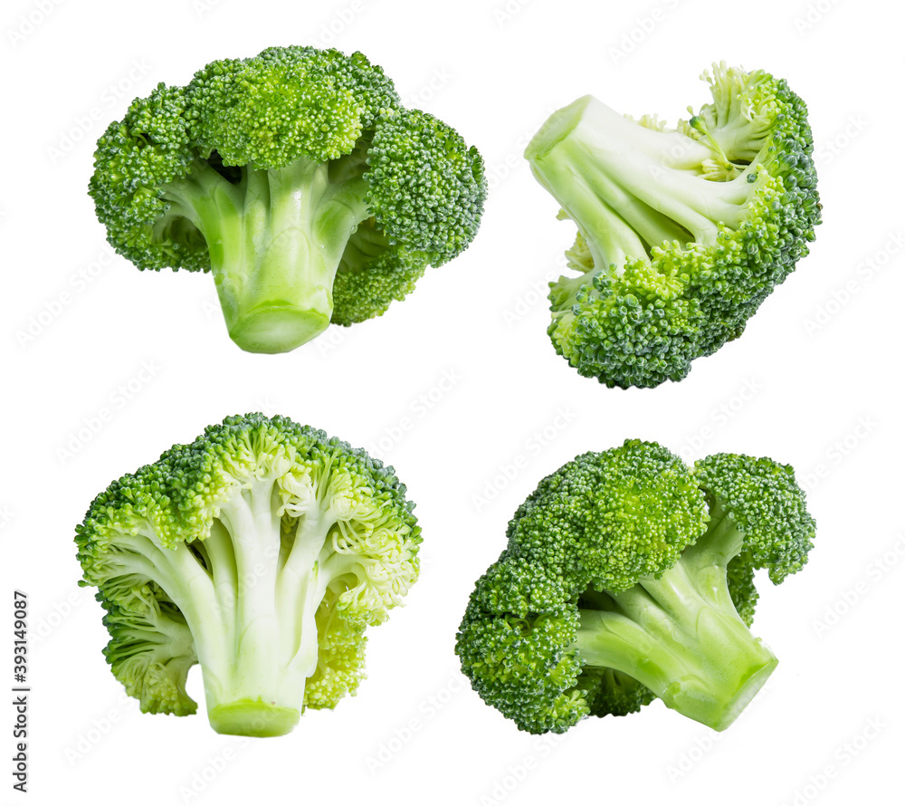 Fresh broccoli in closeup isolated on white background Fresh broccoli in closeup isolated on white background