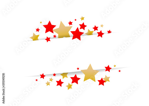 Blank insert with red and gold stars