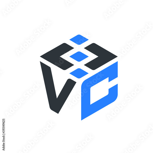 VC Letter Modern Web Design Coding and Developing  Company Logo Vector Editable and Favicon for Website Design Unique and Scalable 