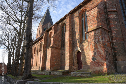 Late romanesque town church of Gadebusch St. Jakob and St. Dionysius, one of the earliest brick churches in northwestern Mecklenburg, Germany