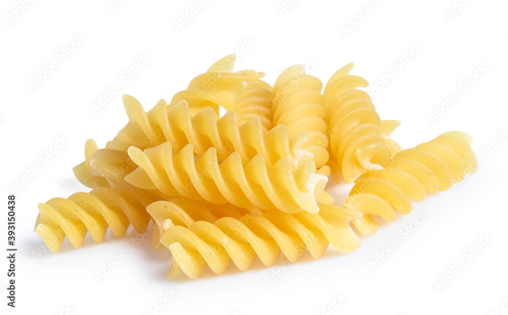 raw pasta isolated on white background raw pasta isolated on white background