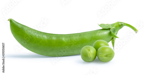 green Pea vegetable isolated on white background