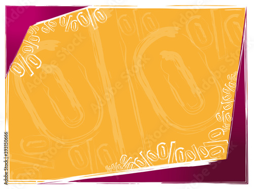 Vector background with percentages for store promotions.