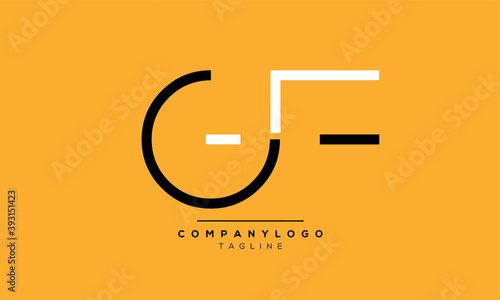 Alphabet letters Initials Monogram logo GF,FG,G and F