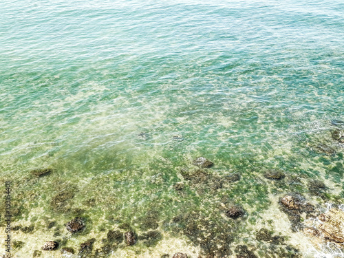 View from cliff on water of Black Sea. © Jan