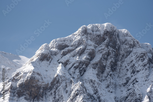 Wallpaper Mural Spectacular scenery of Pyrenees mountain range covered with snow against cloudy sky in winter Torontodigital.ca