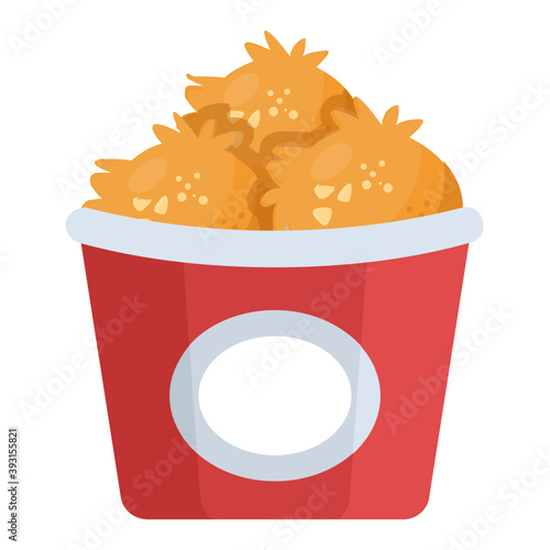 
Junk food from snacks bar, chicken shots
