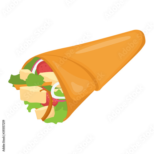 
Filling in pitta bread called shawarma
