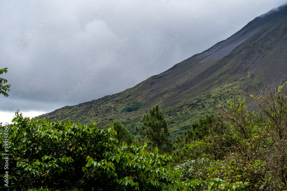 Beautiful aerial view of the colosal Arenal Volcano in the Costa Rica Beautiful aerial view of the colosal Arenal Volcano in the Costa Rica