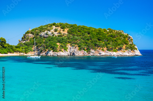 Fototapeta Naklejka Na Ścianę i Meble -  Amazing beach Stafilos, Skopelos, Greece.