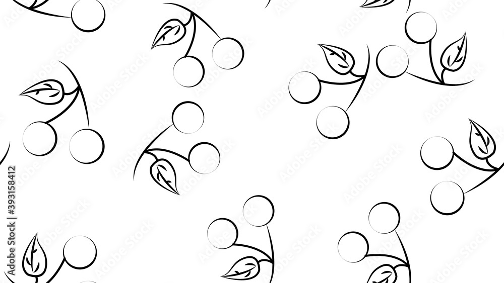 Cute cherry seamless pattern. Good for textile, wrapping, wallpapers, etc. Sweet red ripe cherries isolated on white background. Vector illustration Cute cherry seamless pattern. Good for textile, wrapping, wallpapers, etc. Sweet red ripe cherries isolated on white background. Vector illustration