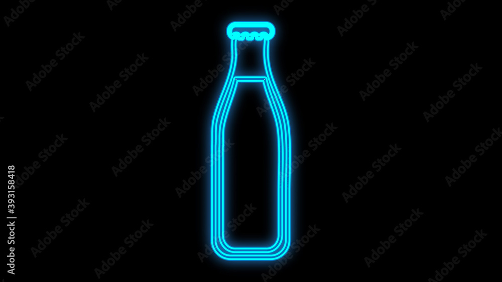 lemonade, cola in a glass bottle on a black background, vector illustration, neon. neon sign in blue, fast food and coffee shop decoration. bright sign for restaurants lemonade, cola in a glass bottle on a black background, vector illustration, neon. neon sign in blue, fast food and coffee shop decoration. bright sign for restaurants