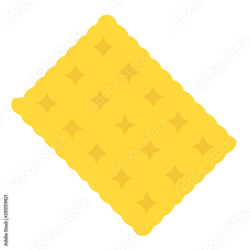 
A rectangle shaped cracker flat icon 
