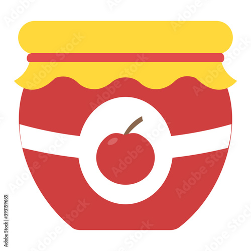 
Flat icon design of a jam jar
