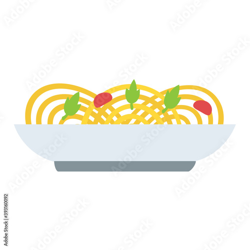 
Palined cooked spaghetti pasta in white bowl on fork 
