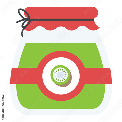 
Flat icon design of a jam jar
