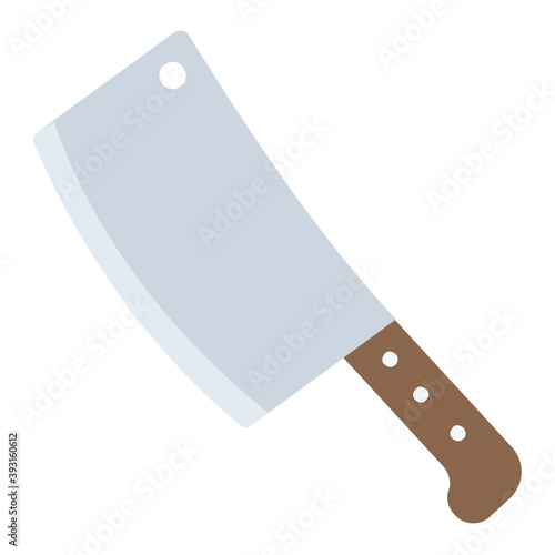 
A butcher’s knife to cut meat, a cleaver
