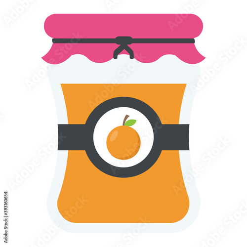 
Flat icon design of a jam jar
