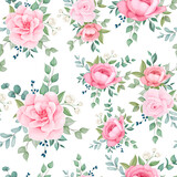 Beautiful seamless pattern blooming floral