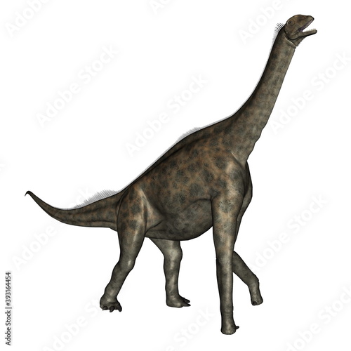 Atlasaurus dinosaurs walking isolated in white background - 3D render