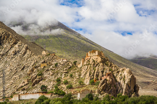 View of Phuntsholing Monastery in Himalayas photo