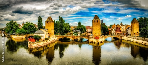 Panorama hdr Gedeckte Brücken in Strassburg