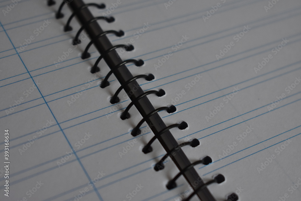 cuaderno de espiral en primer plano cuaderno de espiral en primer plano