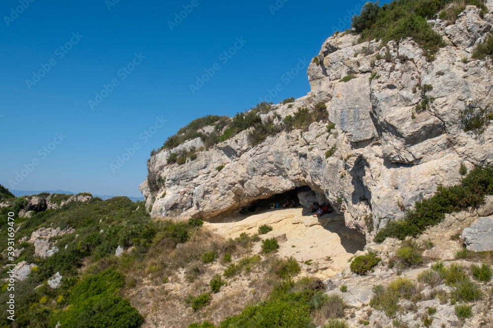 
panoramic views of the foradada natural mountain area and the sea