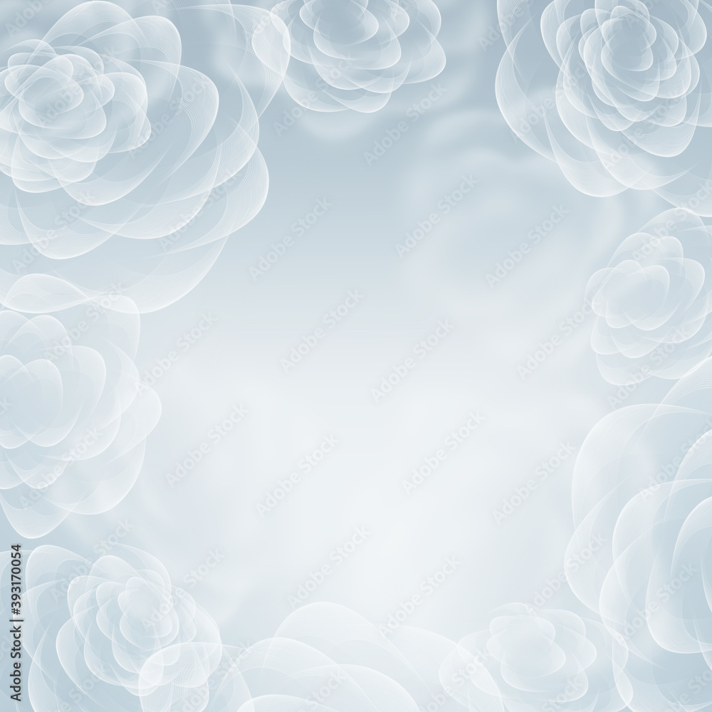 Floral romantic tender blue background Floral romantic tender blue background