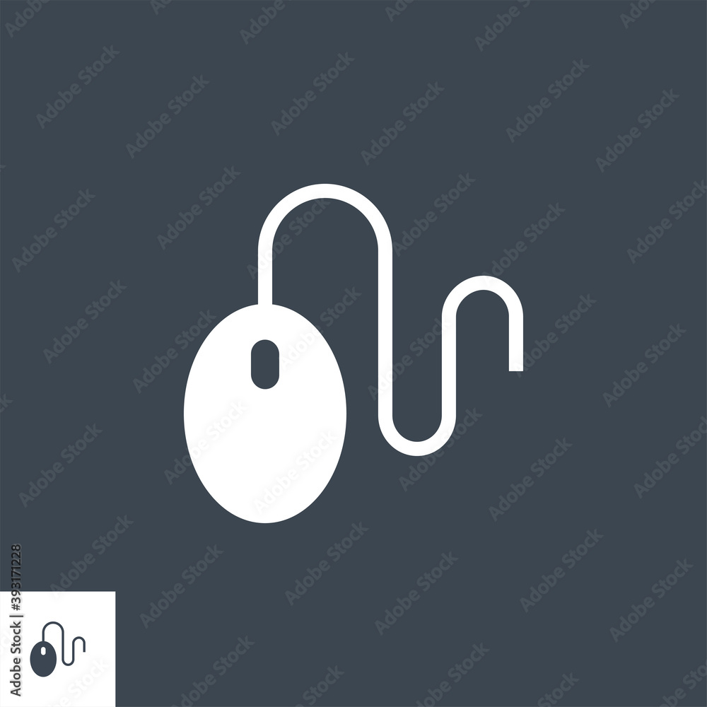 Computer Mouse related vector glyph icon. Isolated on black background. Vector illustration. Computer Mouse related vector glyph icon. Isolated on black background. Vector illustration.