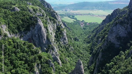 Aerial view of Zadielska dolina valley in Slovakia photo