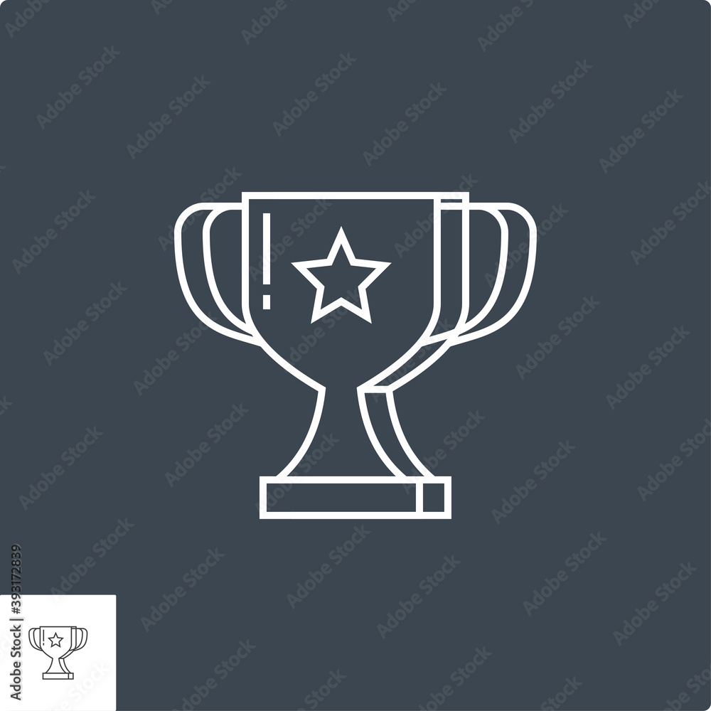 Award icon. Award Related Vector Line Icon. Isolated on Black Background. Editable Stroke. Award icon. Award Related Vector Line Icon. Isolated on Black Background. Editable Stroke.