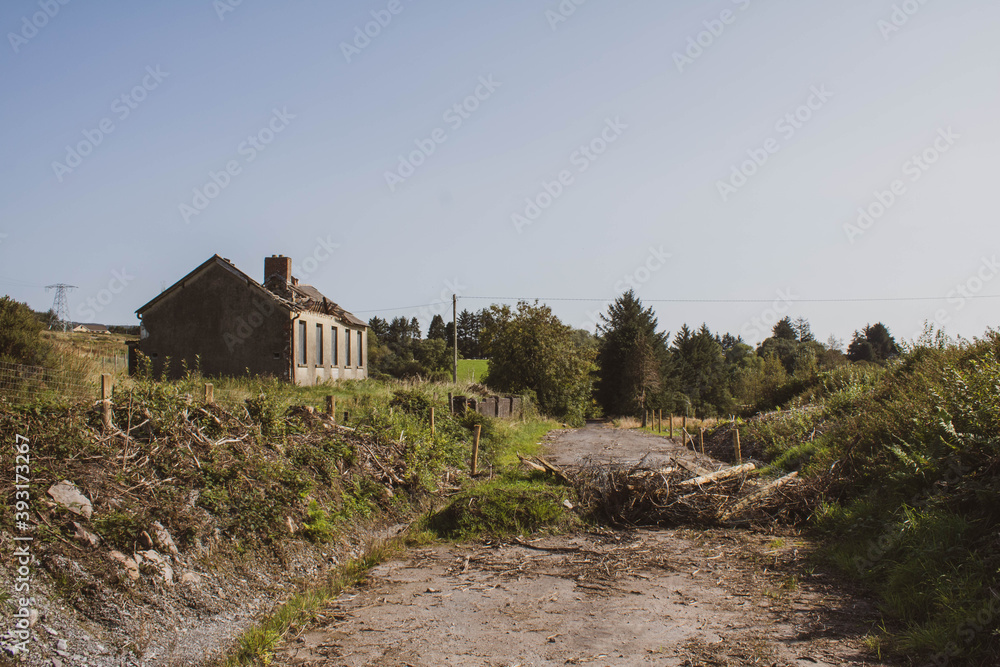 Abandoned Irish work house with the roof blown off. Abandoned Irish work house with the roof blown off.