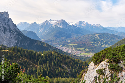 colorful landscape in the mountains during autumn