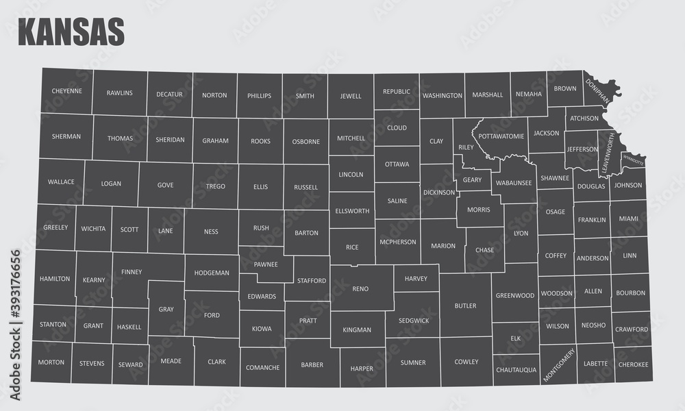 Kansas County Map