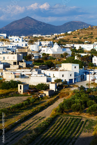 Triovasalos village on Milos island in Greece. photo