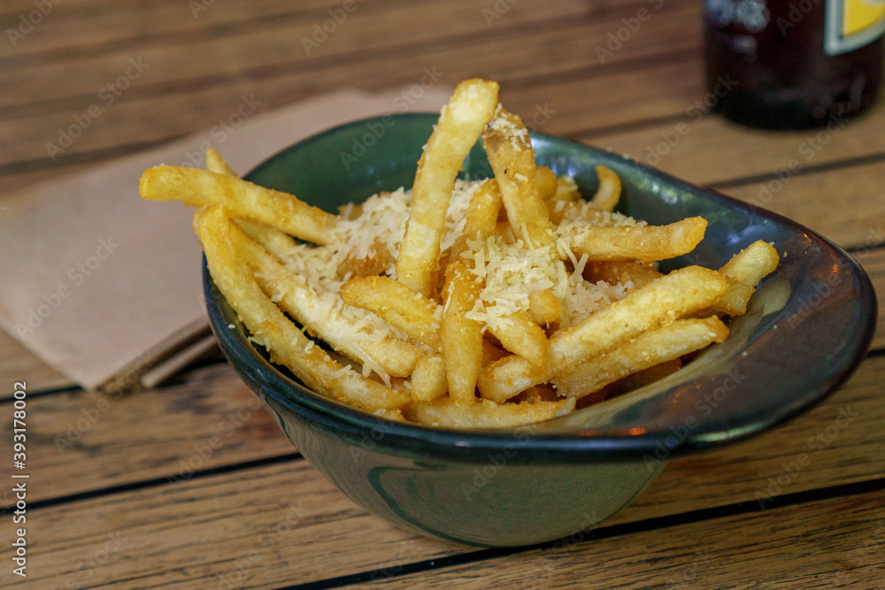 delicious gourmet french fries with cheese delicious gourmet french fries with cheese