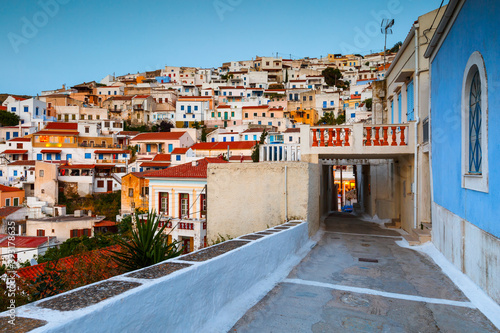 Fototapeta Naklejka Na Ścianę i Meble -  View of Ioulida village on Kea island in Greece.