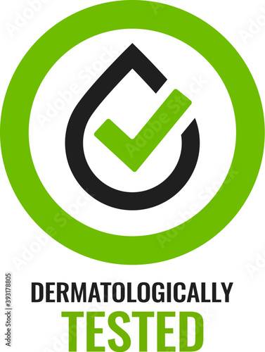Dermatologically tested vector icon