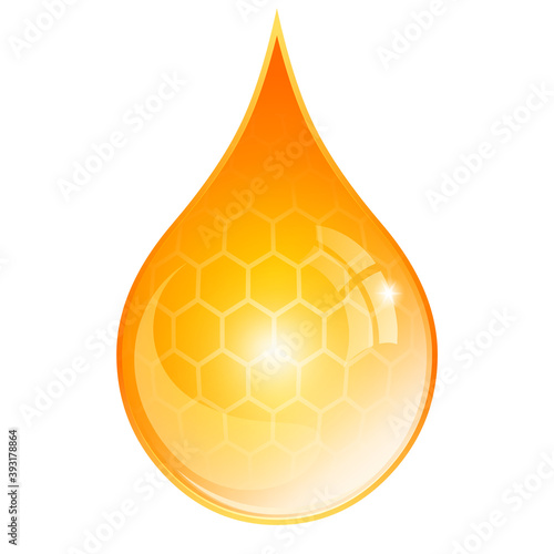 Honey oil drop vector illustration