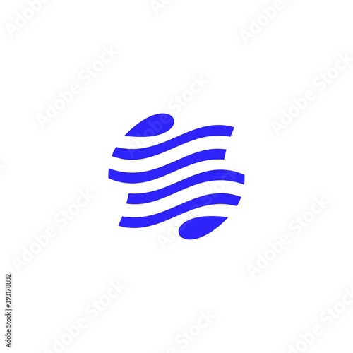Abstract Letter S flow wave logo vector icon symbols. Monogram blue style design.  Minimalist illustration template.