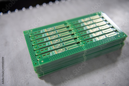 Stack of Printed Circuit Boards (PCB) photo