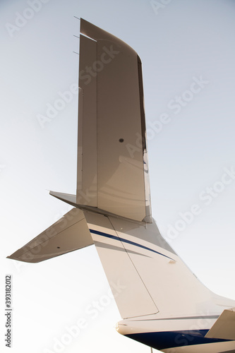 Tail section of Gulfstream Private Jet photo