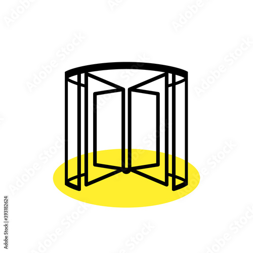 Revolving turning door
