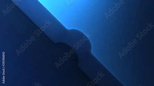 Layered blue background with bend